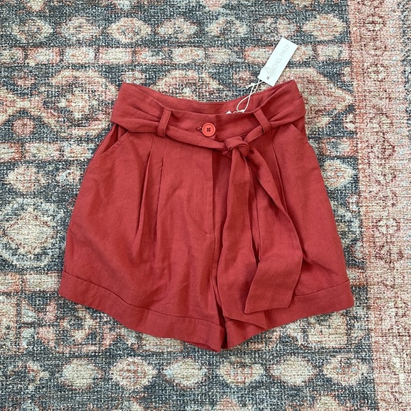 Rachel Pally Red Suzy Shorts - Picture 3 of 6